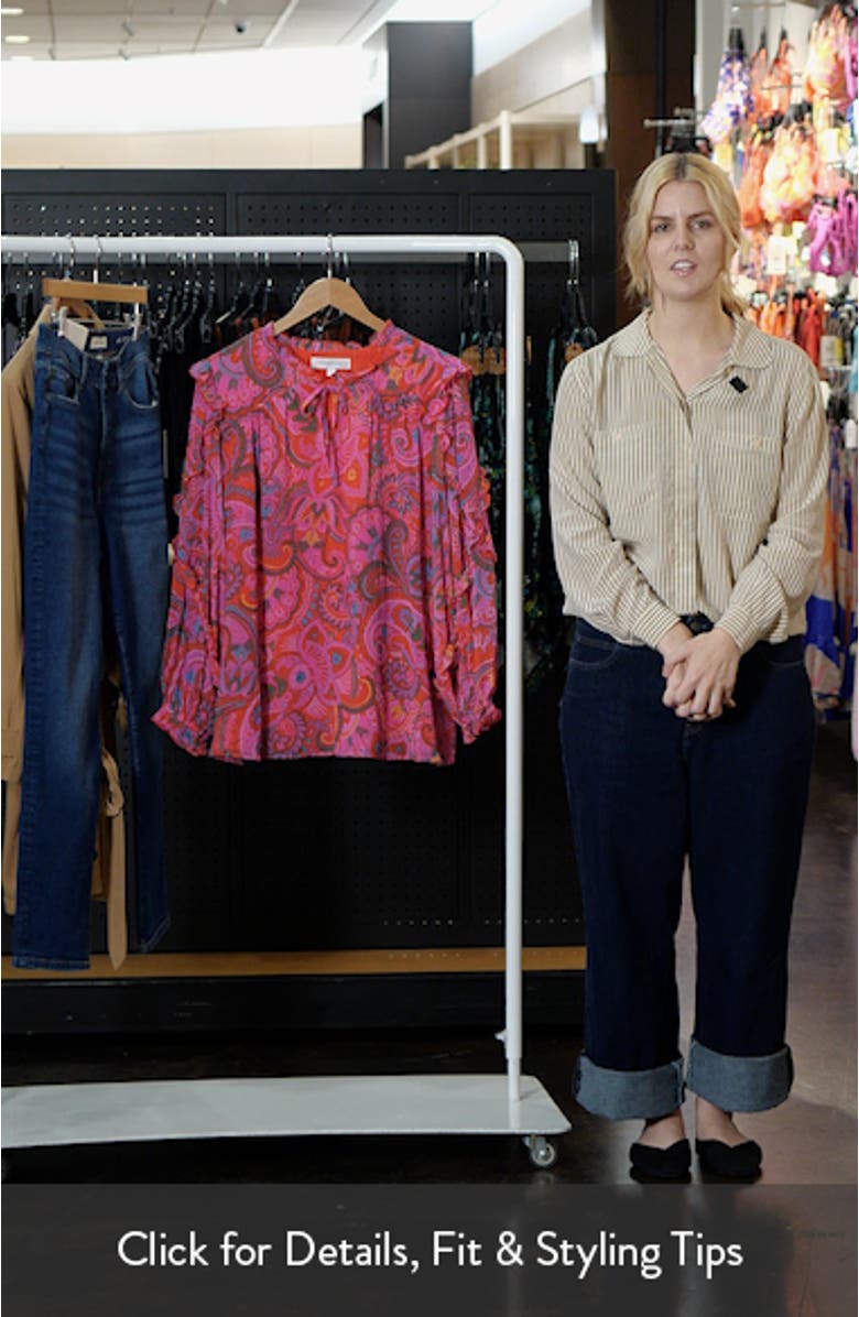 Anais Floral Ruffle Balloon Sleeve Top, sales video thumbnail