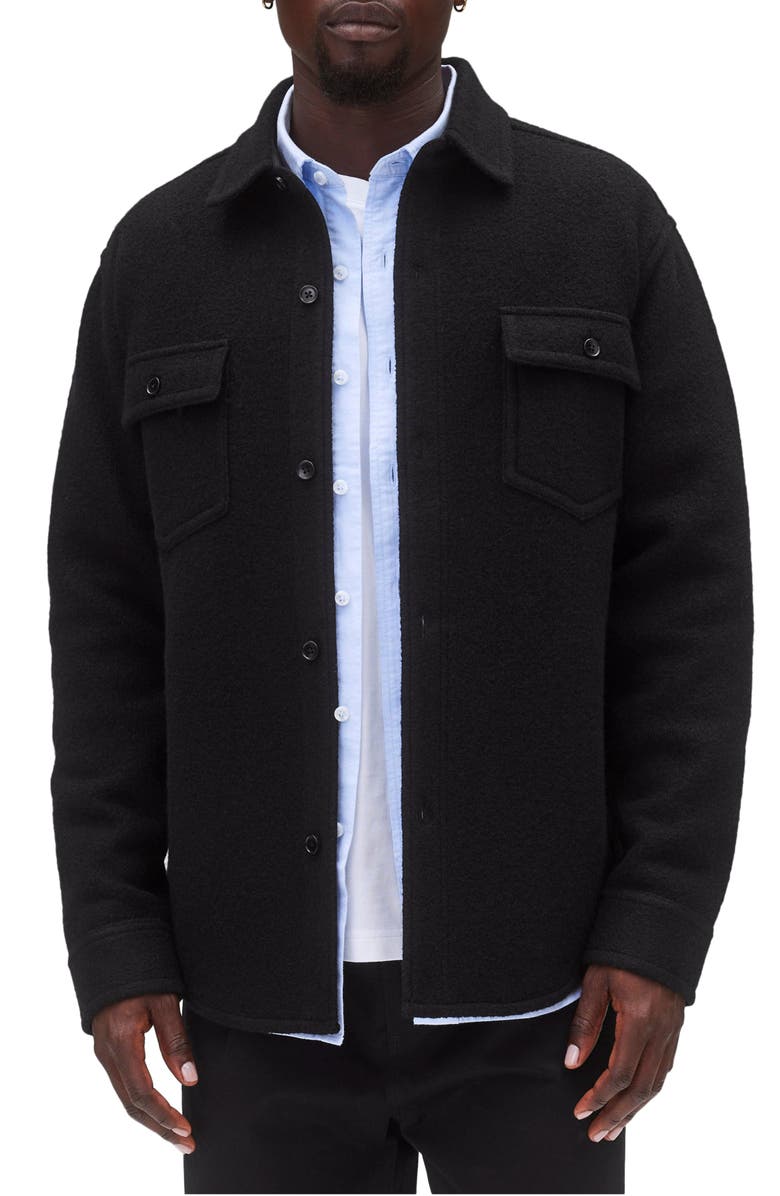 Reigning Champ Warden Boiled Wool Overshirt, Main, color, 