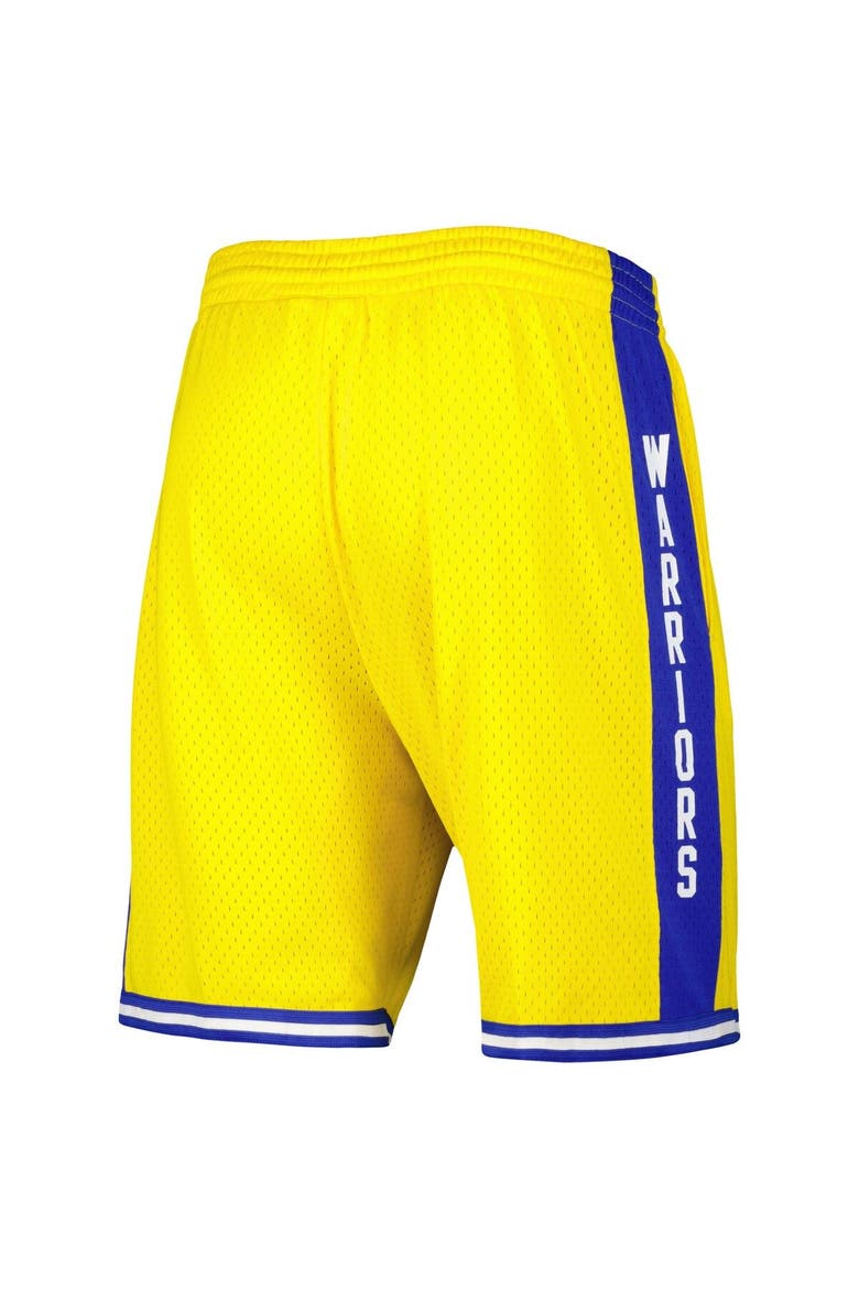 Men's Mitchell & Ness Gold Golden State Warriors 1974-75 Hardwood Classics Swingman Shorts, Alternate, color, Gold