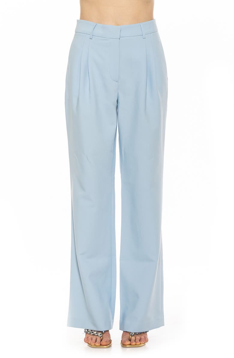 Alexia Admor Ellie Pleated Wide Leg Pants, Main, color, Halogen Blue