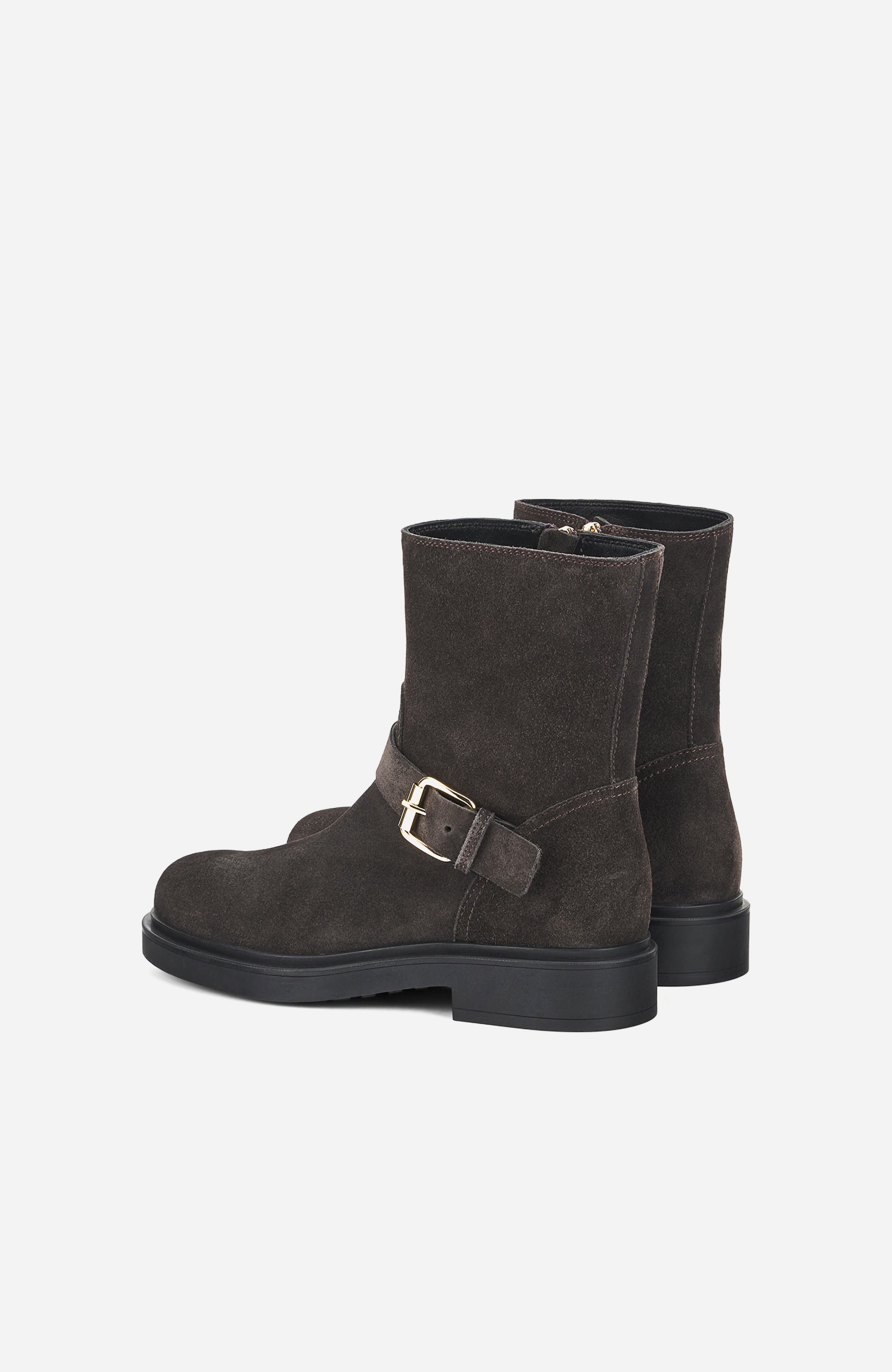 Loren Bikers Ankle Boot with Buckle, Alternate, color, Charcoal