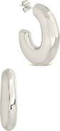 Sterling Forever Avril Hoop Earrings