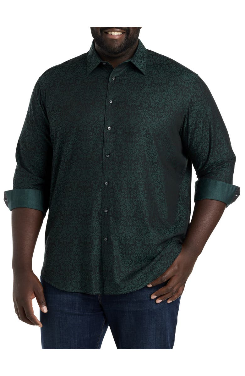 Robert Graham DXL Big & Tall Luther Tonal Sport Shirt, Main, color, 