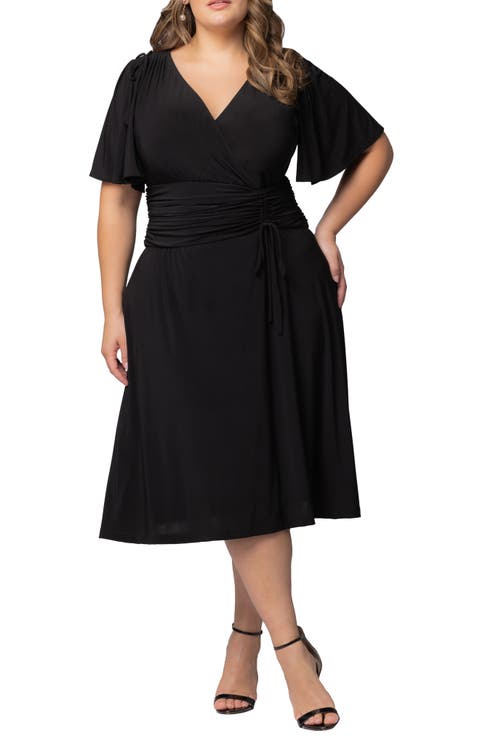Jemma Ruched Tie Dress (Plus)