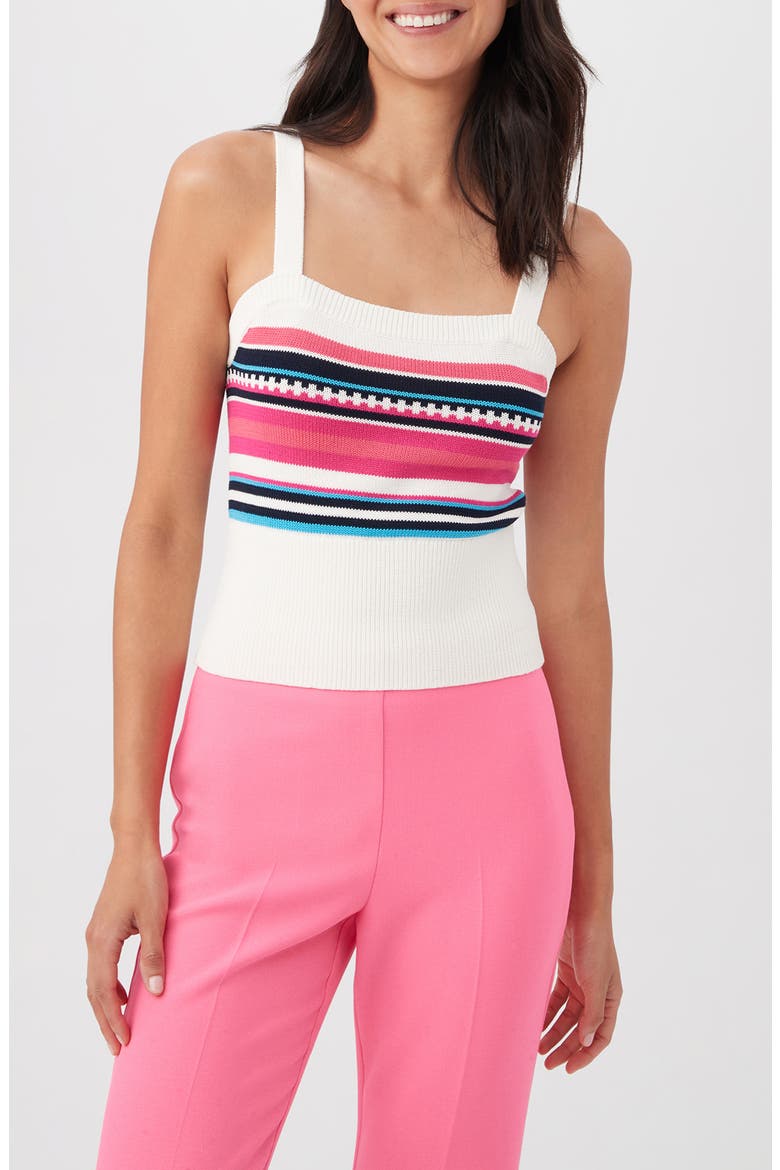 Casady Stripe Sweater Camisole, Main, color, WHITEWASH MULTI