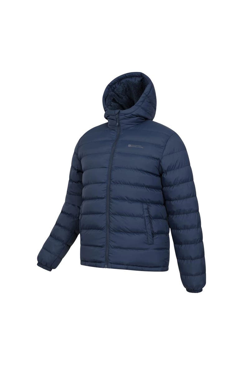Seasons Faux Fur Lined Padded Jacket, Alternate, color, Navy