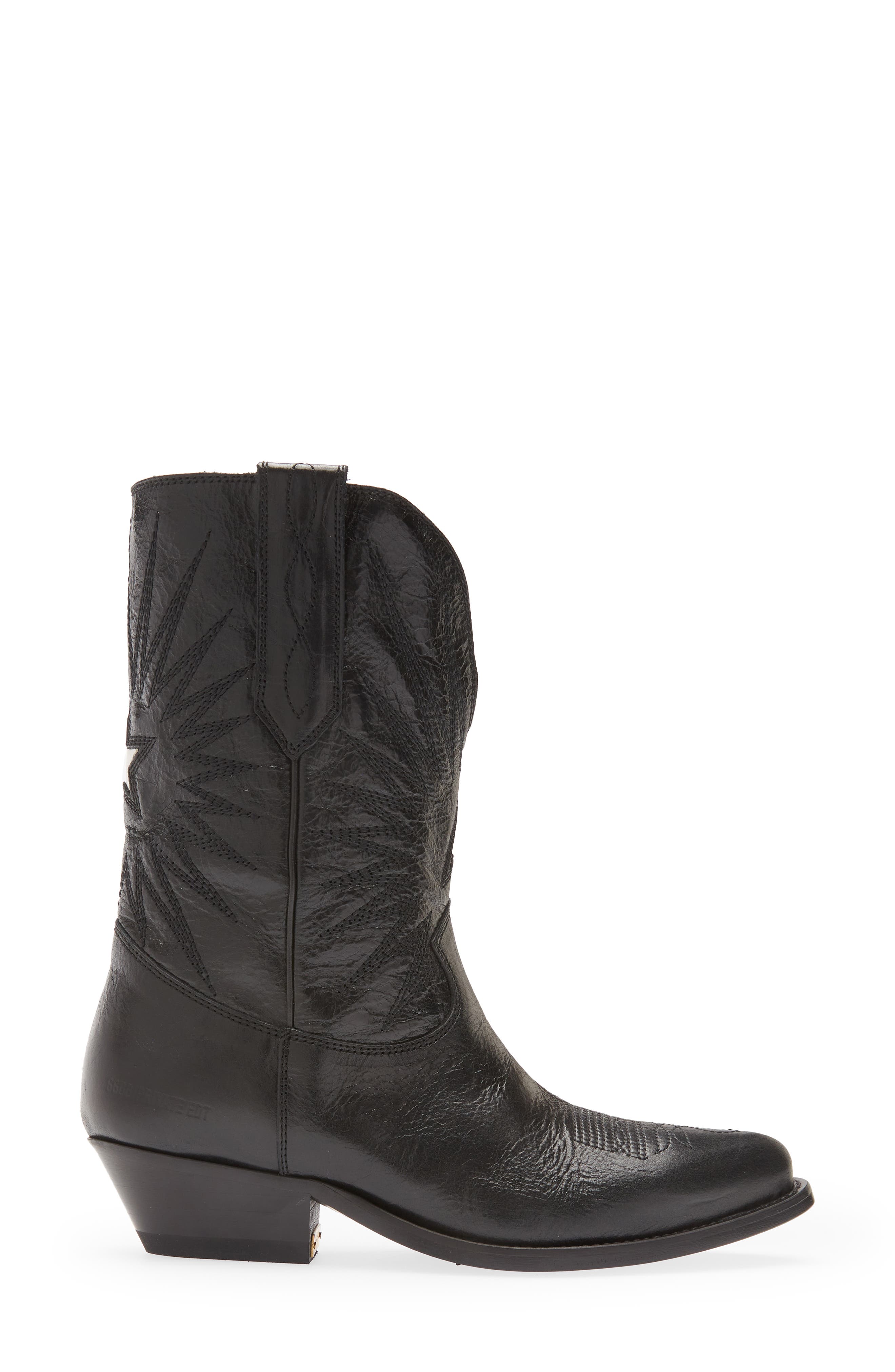 Golden Goose Wish Star Short Western Boot, Alternate, color, 