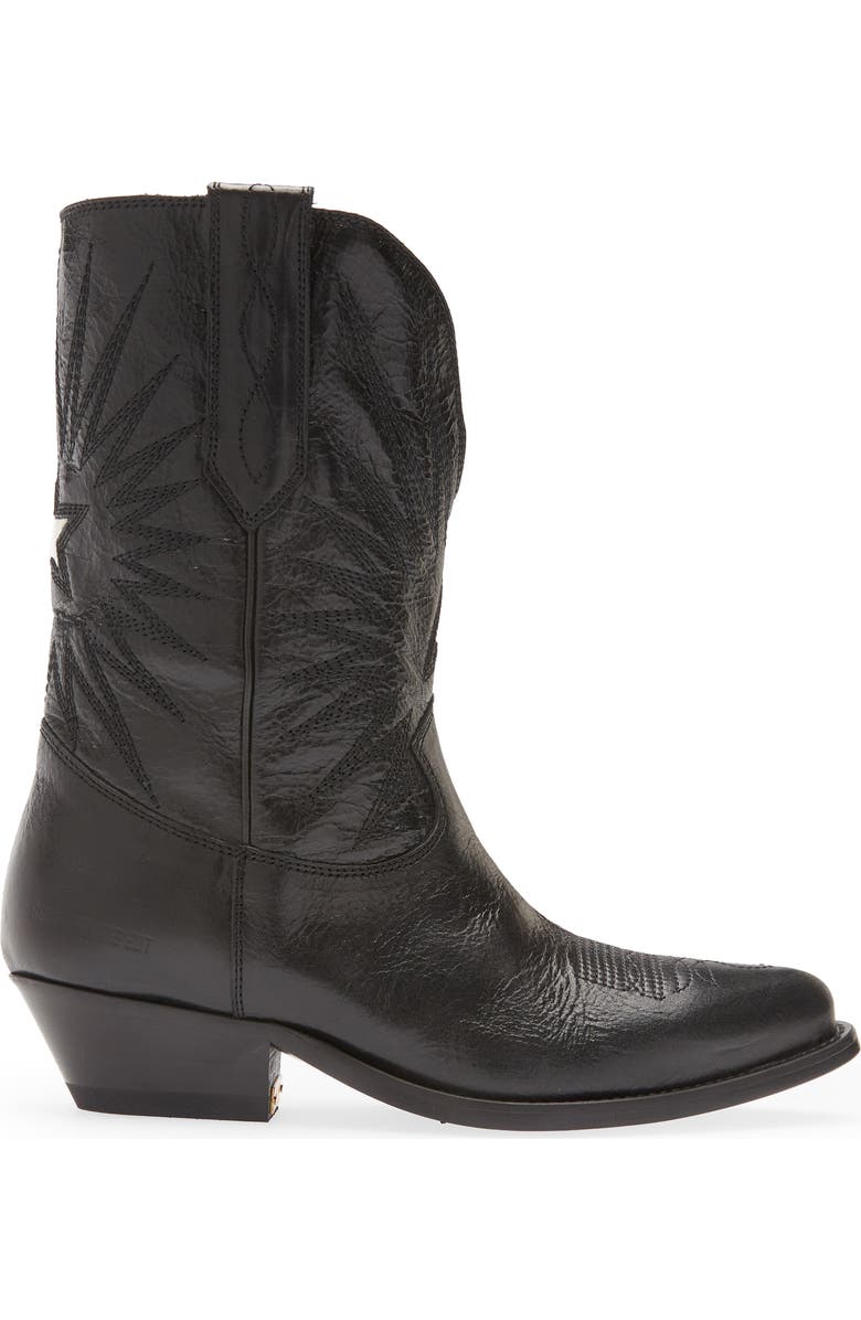Golden Goose Wish Star Short Western Boot, Alternate, color,