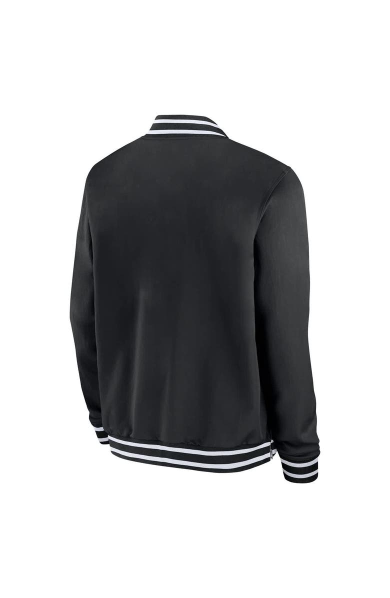 Nike Men's Nike Black Rutgers Scarlet Knights Sideline Relaxed Full-Zip Bomber Jacket, Alternate, color, Black