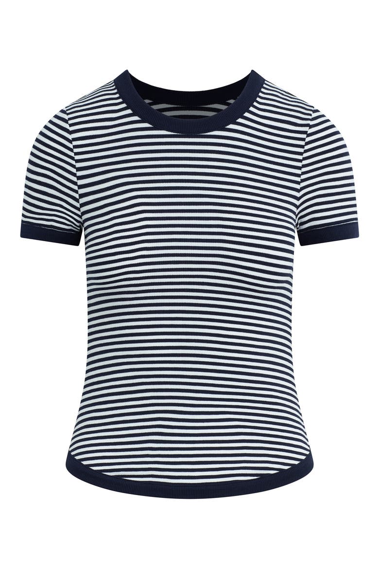The Foundation Stripe T-Shirt, Alternate, color, NAVY/ WHITE STRIPE