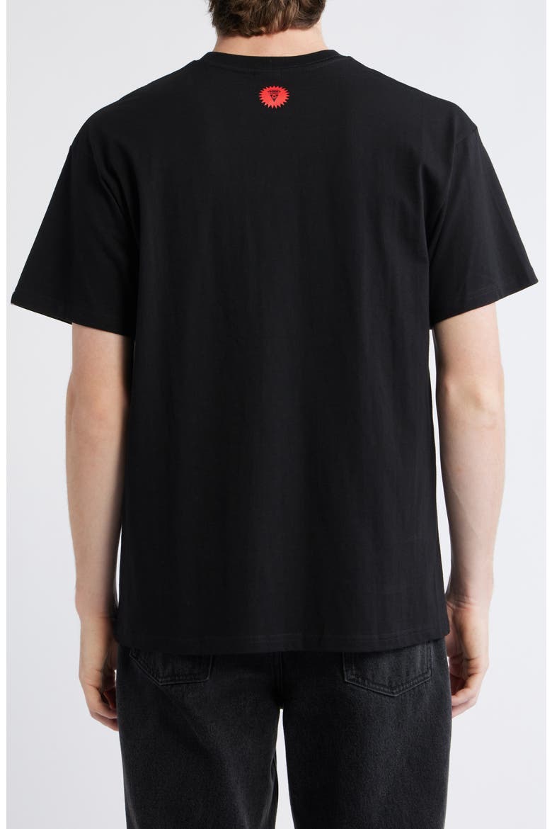 Bouquet Cotton T-Shirt, Alternate, color, BLACK