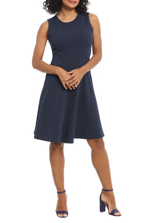 Seamed Fit & Flare Dress
