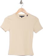 Veronica Beard Pruitt Cotton Blend Ribbed T-Shirt