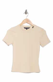 Veronica Beard Pruitt Cotton Blend Ribbed T-Shirt