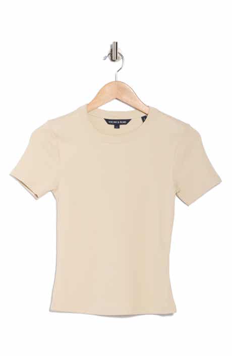 Veronica Beard Pruitt Cotton Blend Ribbed T-Shirt