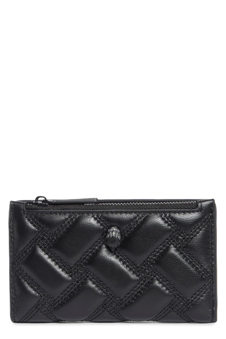Kensington Quilted Leather Bifold Wallet, Main, color, BLACK