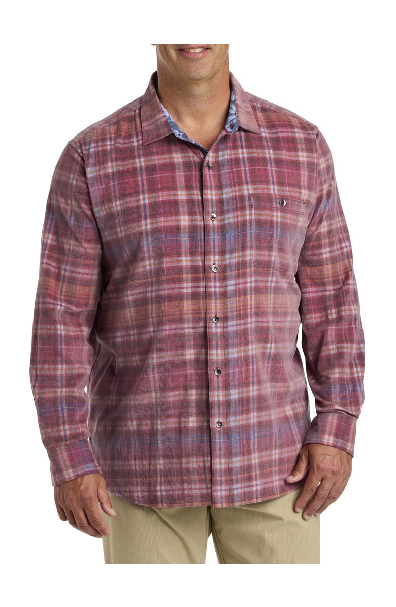 Tommy Bahama Coastline Cord Harbor Check Sport Shirt, Alternate, color, 