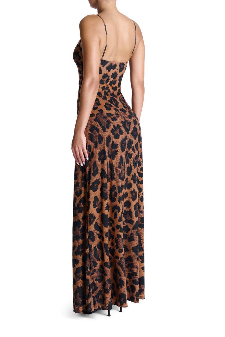 Printed Maxi Dress, Alternate, color, LEOPARD