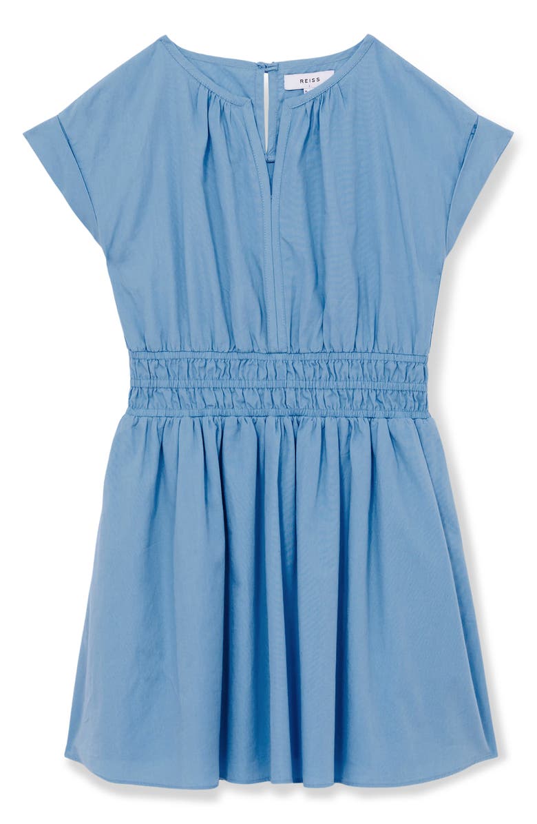 Reiss Kids' Lena Jr. Cotton Smocked Waist Dress, Main, color, 
