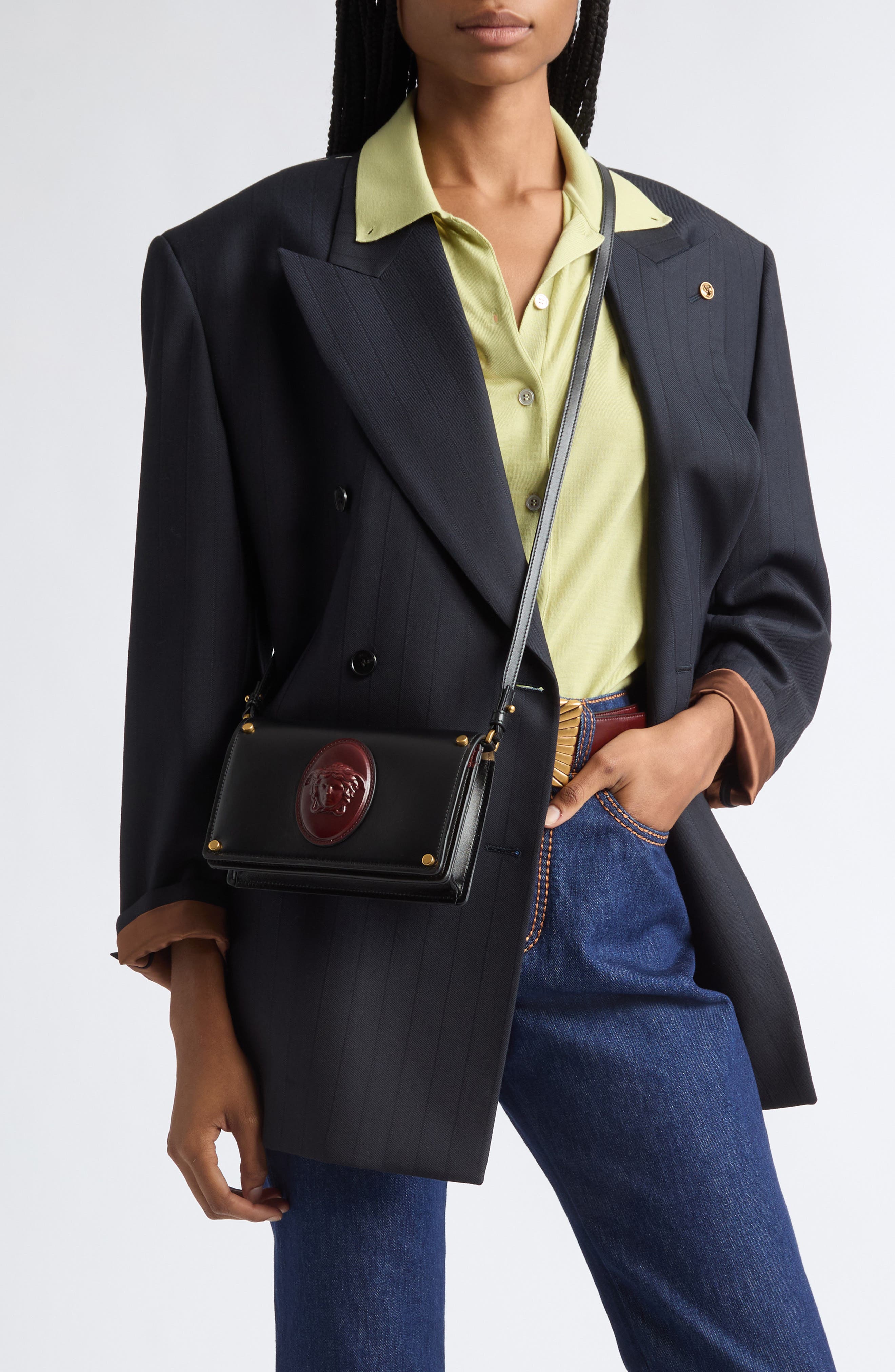 Leather Crossbody Bag, Alternate, color, BLACK ROSEWOOD GOLD