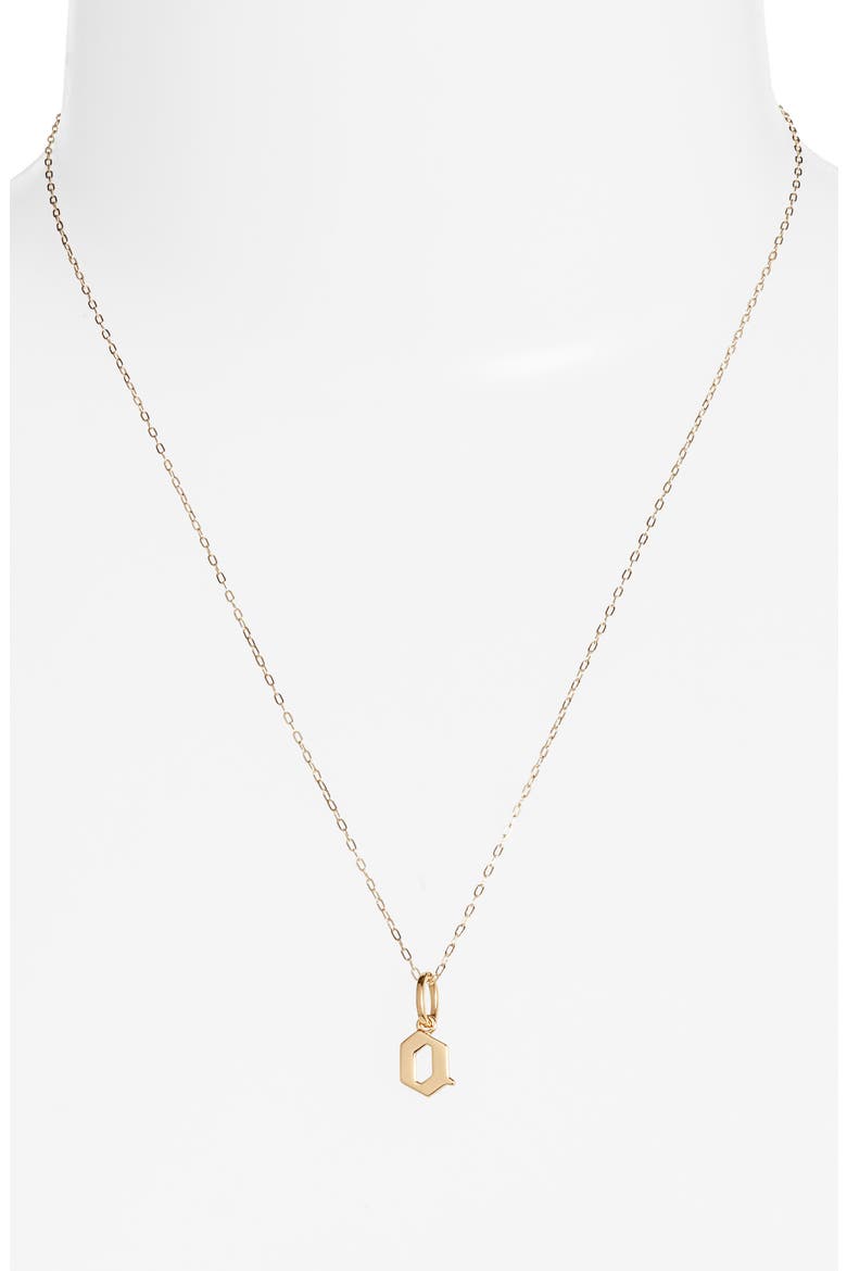 Sophie Customized Initial Pendant Necklace, Alternate, color, GOLD - O