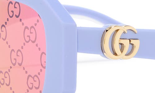 Gucci 54mm Rectangular Sunglasses In Blue