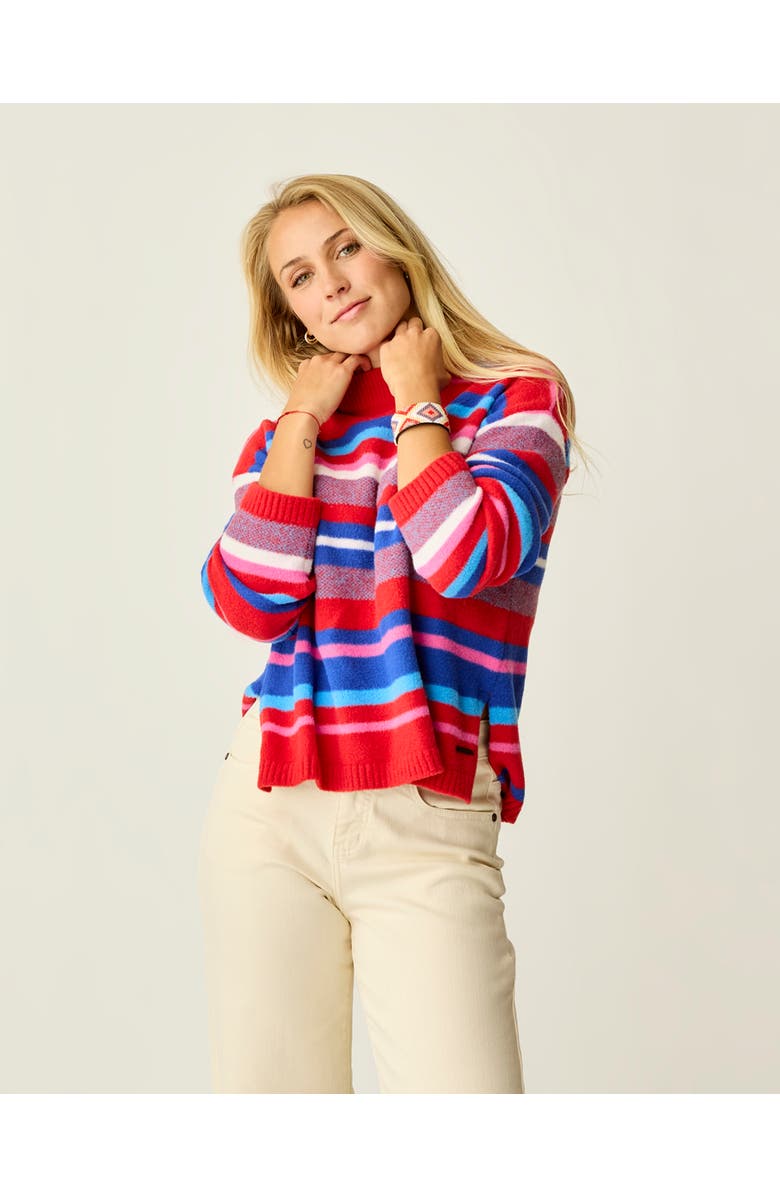 Carve Designs Olivia Plush Sweater, Alternate, color, Multistripe