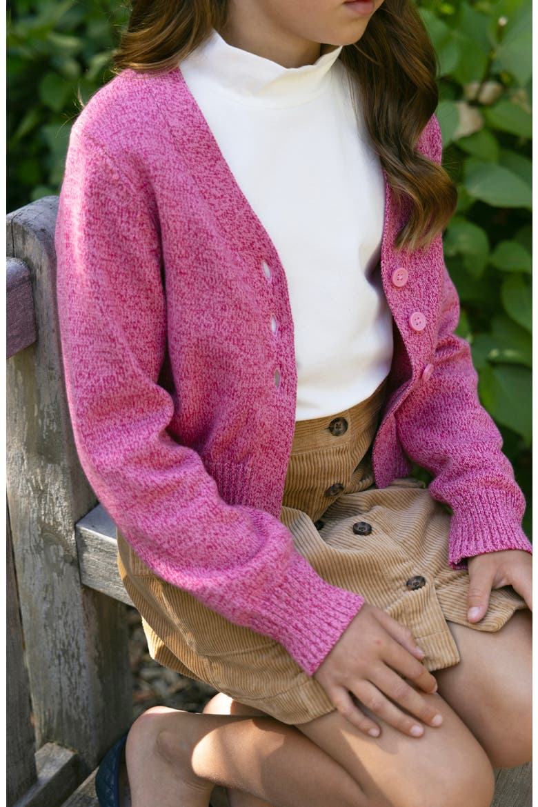 Kids' Organic Corduroy Button Front Skirt, Alternate, color, Medium Brown