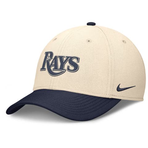 Men's Nike Natural/Navy Tampa Bay Rays Statement Rise Performance Flex Hat