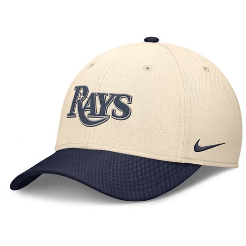 Nike Tampa Bay Rays Statement Rise Swoosh  Men's Dri-fit Mlb Hat In Brown