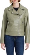 Vince Camuto Asymmetric Zip Faux Leather Jacket