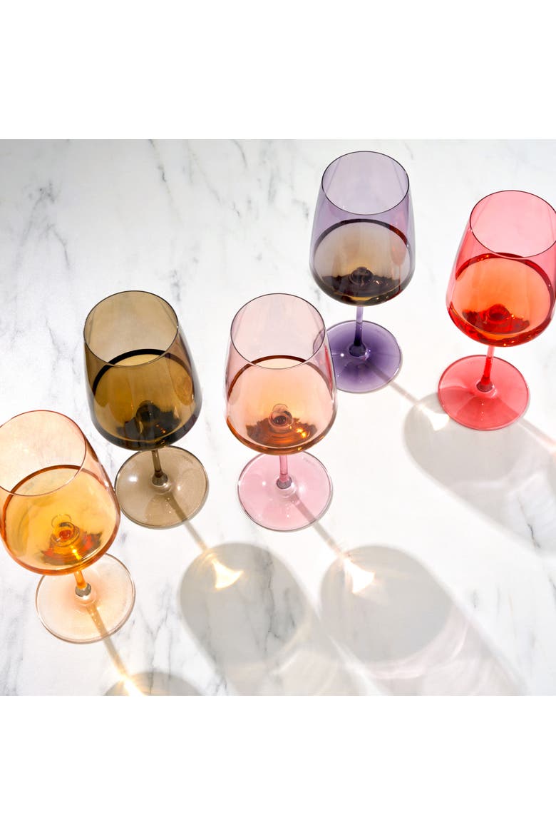 Reserve Nouveau Crystal Wine Glasses Set of 4, Alternate, color, Daybreak