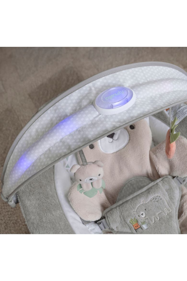 InLighten Baby Bouncer Seat with Light Up Toy Bar, Alternate, color, Nate