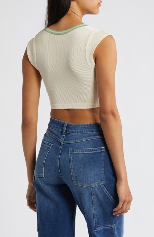 Bdg Urban Outfitters Going For Gold Crop Top In White