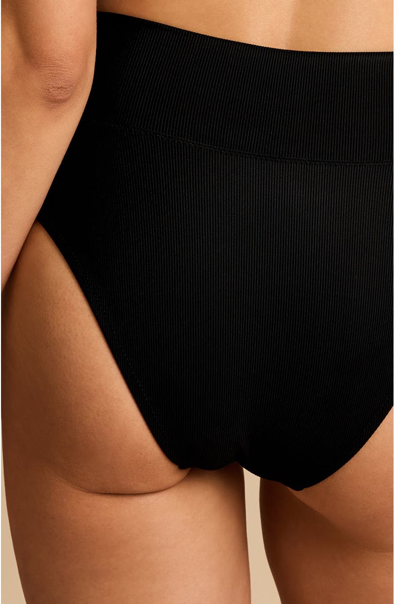 Pepper High Waisted Bikini Bottom, Alternate, color, Black