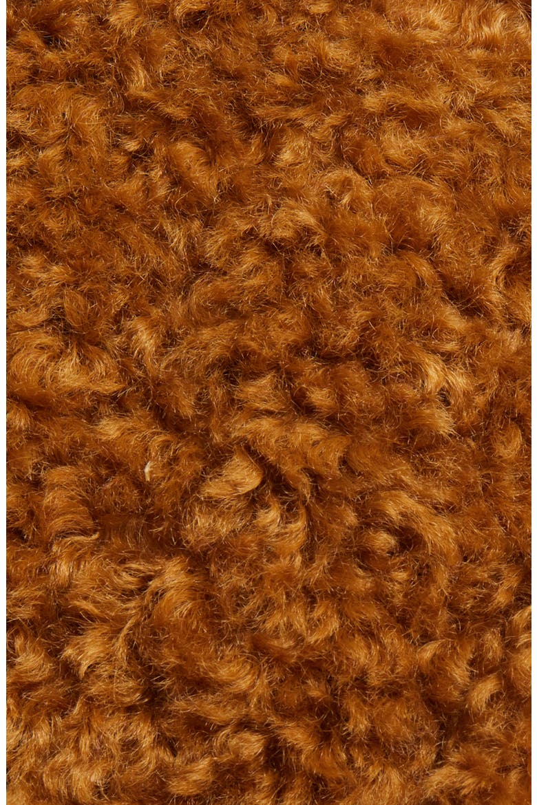 Double Breasted Faux Fur Teddy Coat, Alternate, color, TOFFEE