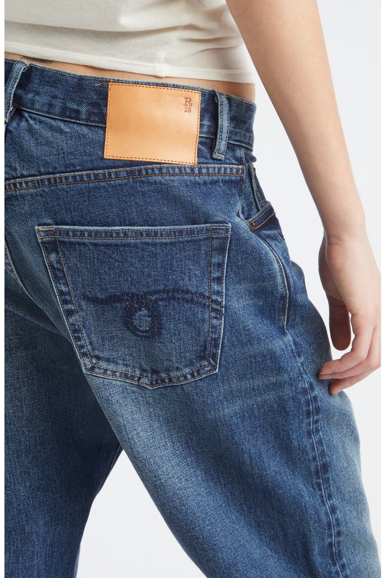Cuffed X-Boyfriend Jeans, Alternate, color, CASLON SELVEDGE BLUE