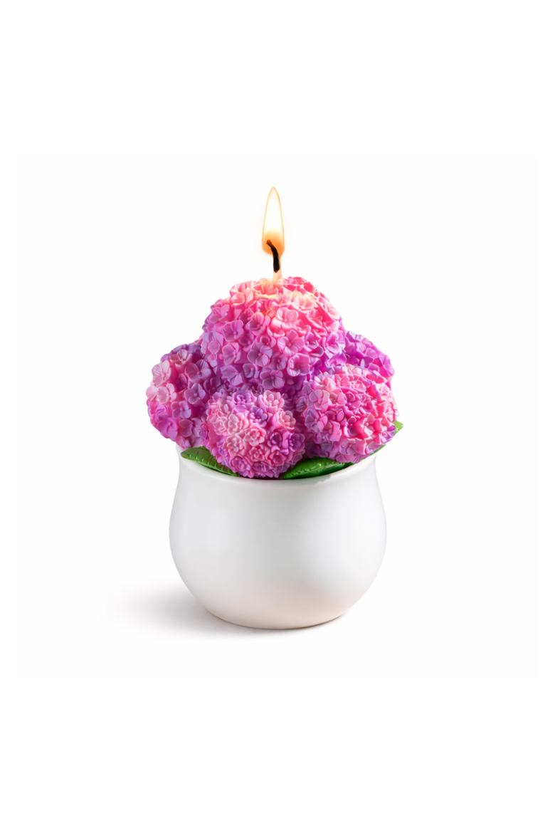 Hydrangea Flower Candle, Main, color, Rose Red