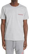 Thom Browne Stripe Trim Pocket T-Shirt