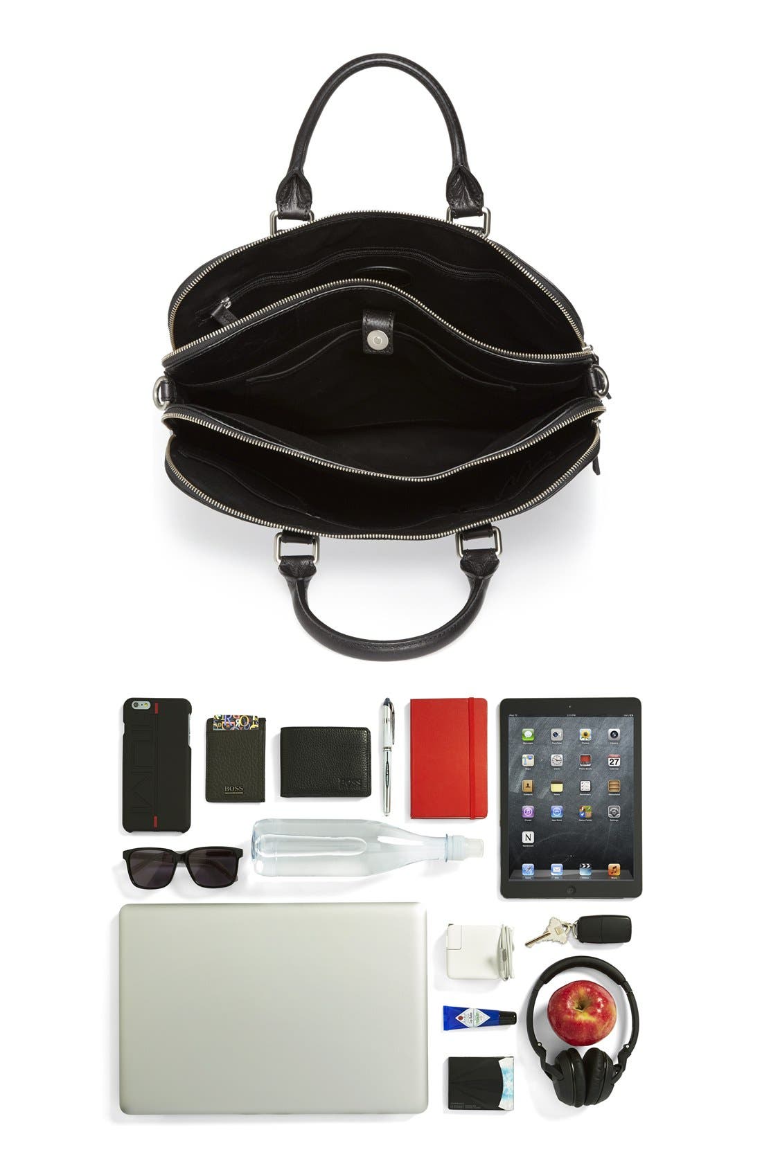 Fossil 'Mercer' Leather Work Bag, Alternate, color, 