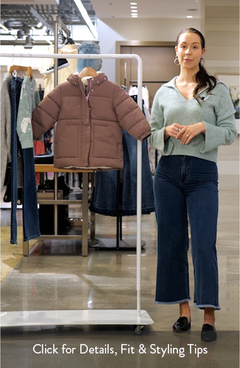 Kids' Ear Water Resistant Hooded Quilted Puffer Jacket, sales video thumbnail