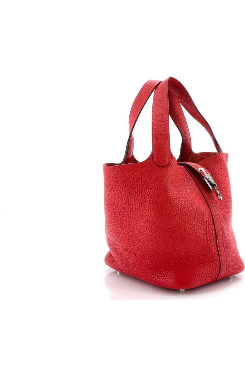 Pre-Owned Hermes Picotin Lock Bag Clemence PM, Alternate, color, Rouge Casaque