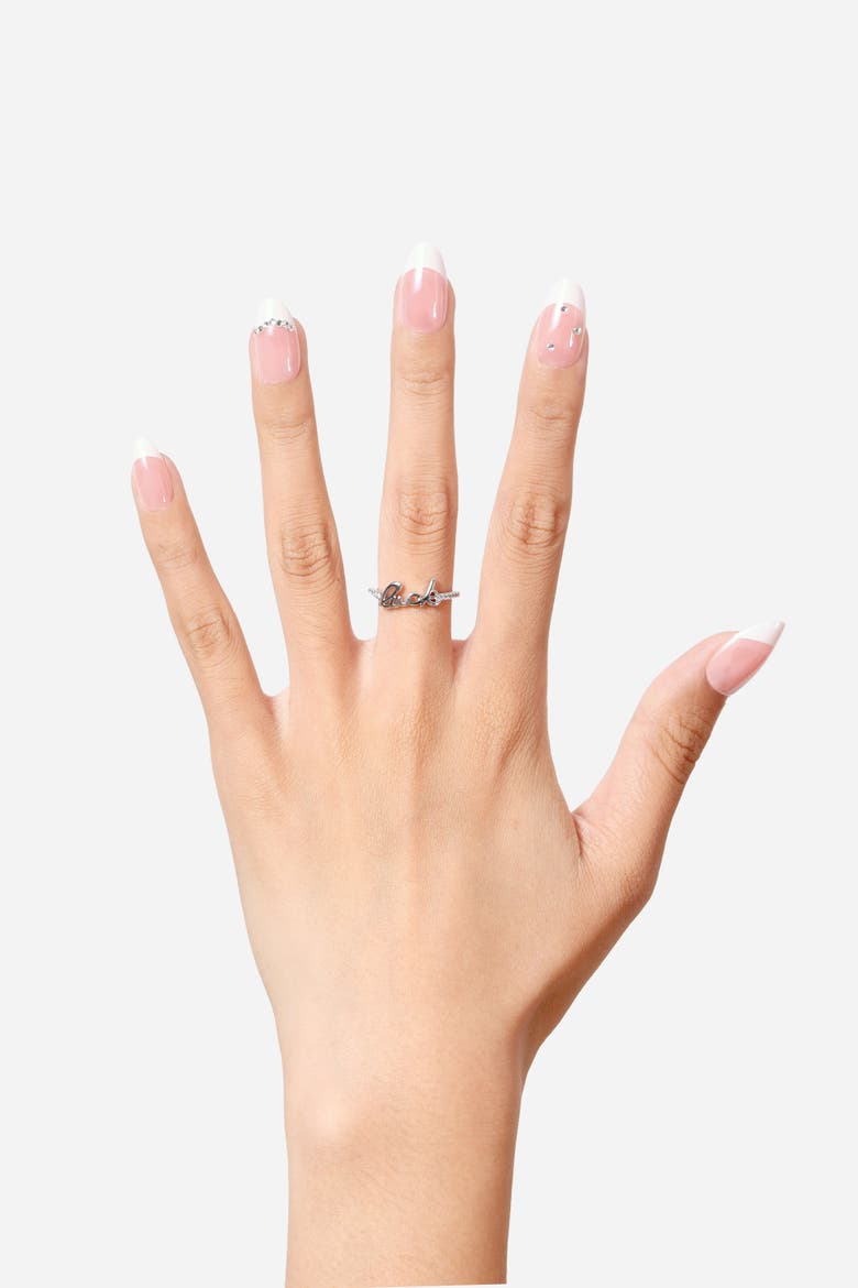 French But Make It Fabulous Short Almond Press on Nails, Alternate, color, Pink