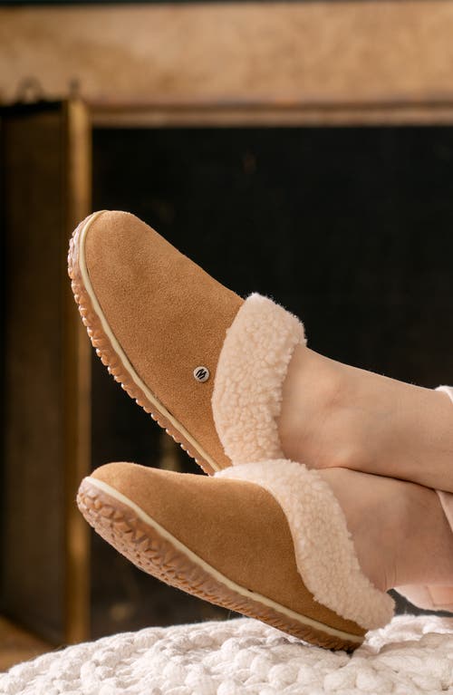 Minnetonka Spruce Faux Fur Slipper In Brown