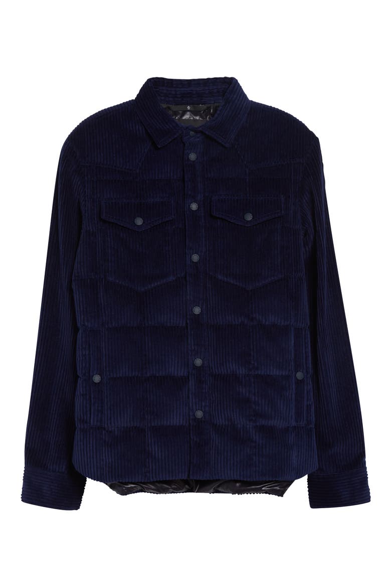 Gelt Quilted Corduroy Shirt Jacket, Alternate, color, DARK ELECTRIC BLUE
