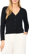 Halogen® Cable Stitch V-Neck Cardigan