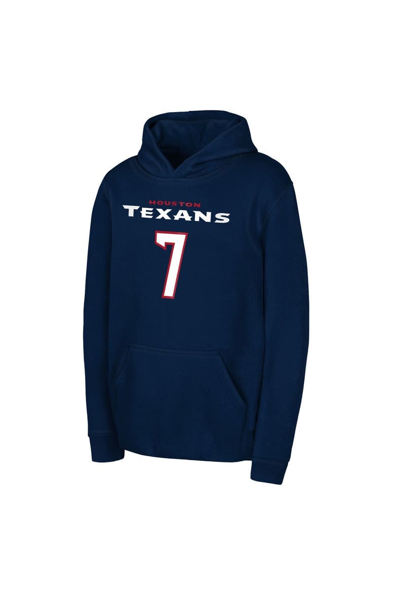 Youth Outerstuff C.J. Stroud Navy Houston Texans Mainliner Player Name & Number Hoodie, Alternate, color, Navy
