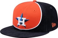 New Era Men's New Era Navy/Orange Houston Astros Retro Split Corduroy Snapback Hat
