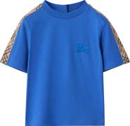 Burberry Check Trim Cotton T-shirt