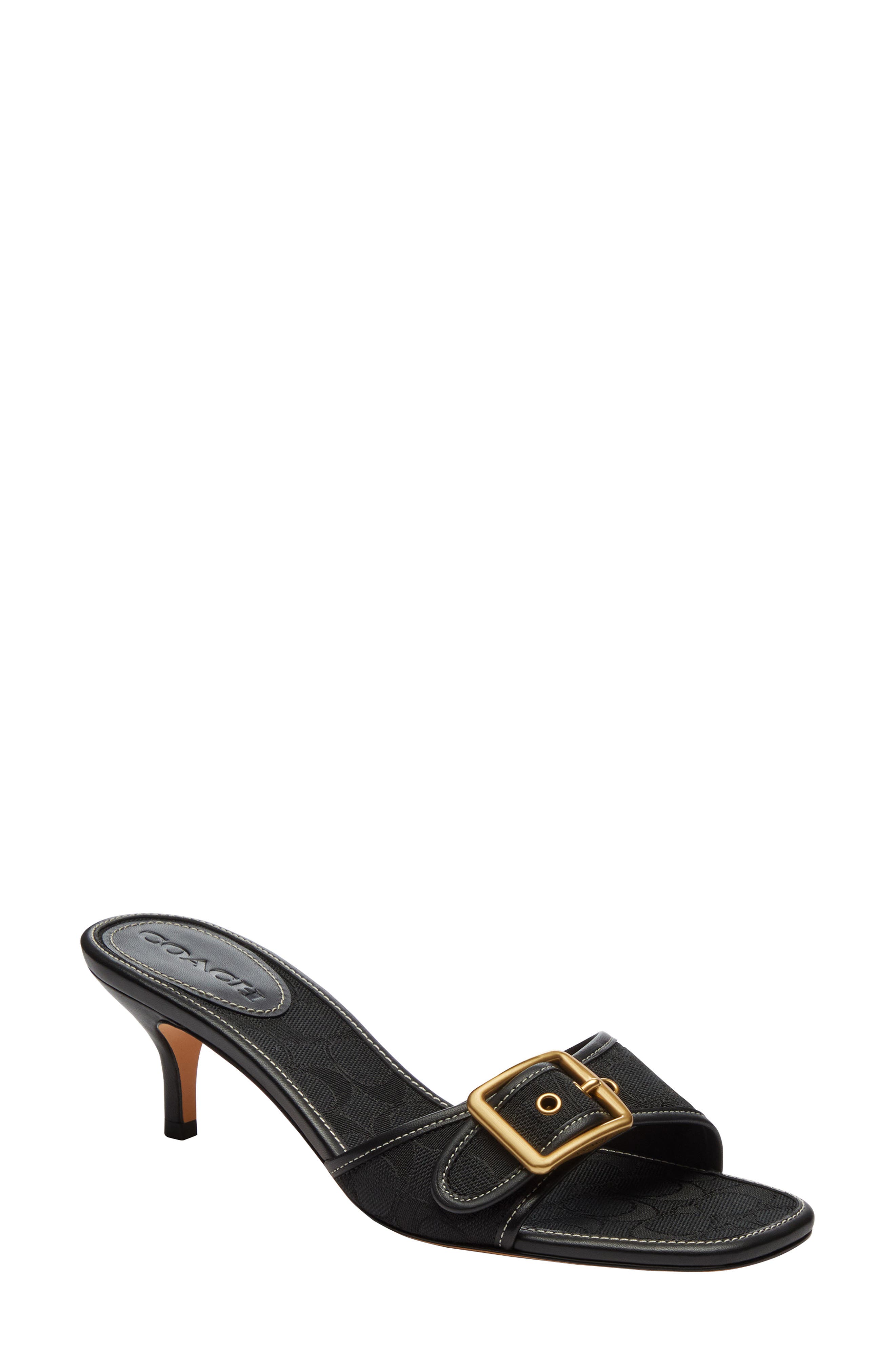 COACH Margot Signature Jacquard Slide Sandal, Main, color, 